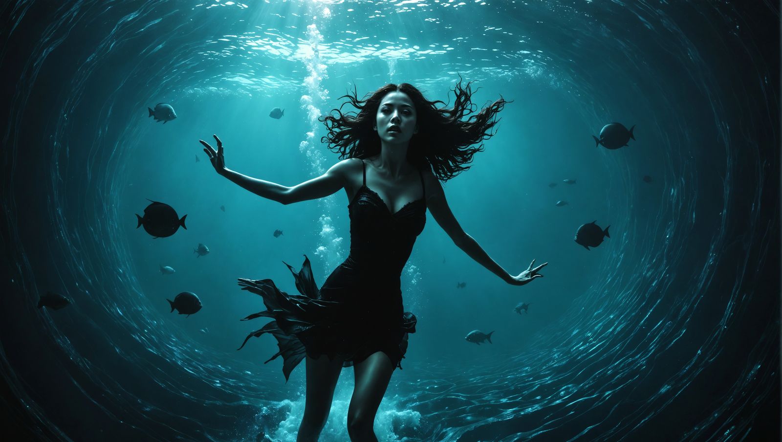 Dark Fantasy Whirlpool Horror Scene