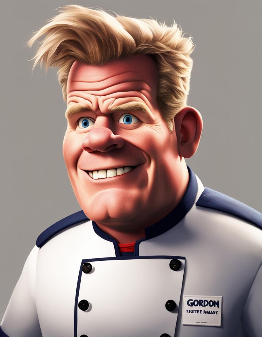 Gordon Ramsay as Pixar-Style Character