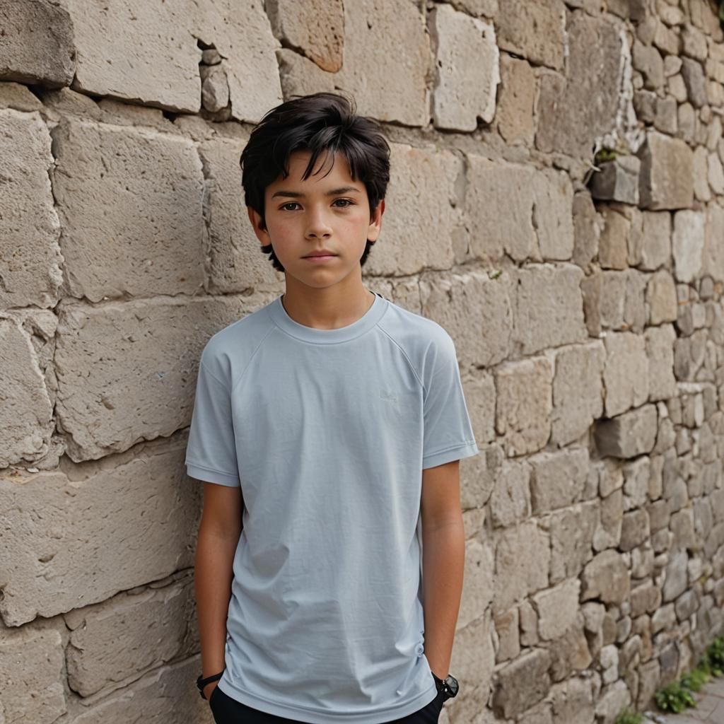 Realistic Portrait of a Boy in Summer Sportswear