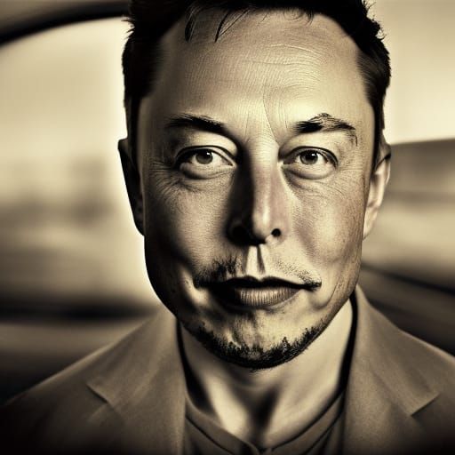 Elon Musk Donut Portrait by Lee Jeffries Style