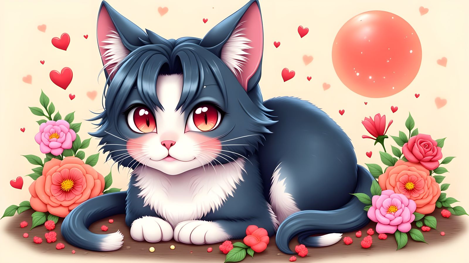 Sakura Cat Art in Virtual Reality