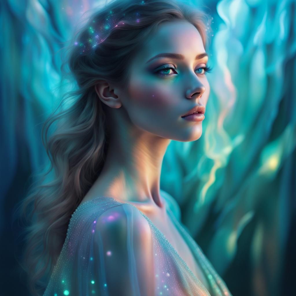 Ethereal Woman in Dreamlike Digital Painting