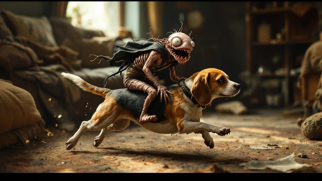 Smeagol Rides a Beagle: Absurd Spectacle