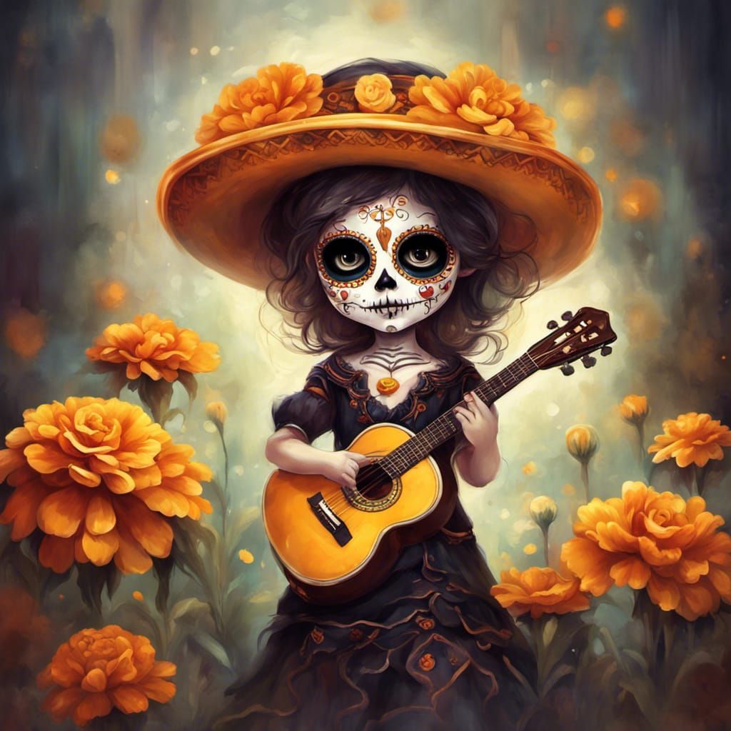 Adorable Mariachi Band in Día de los Muertos Style