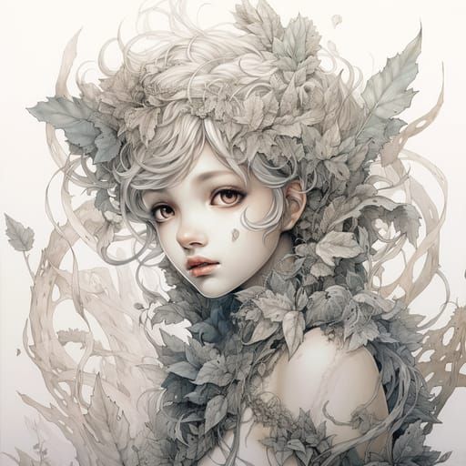 Ethereal Fairy in Detailed Foliage