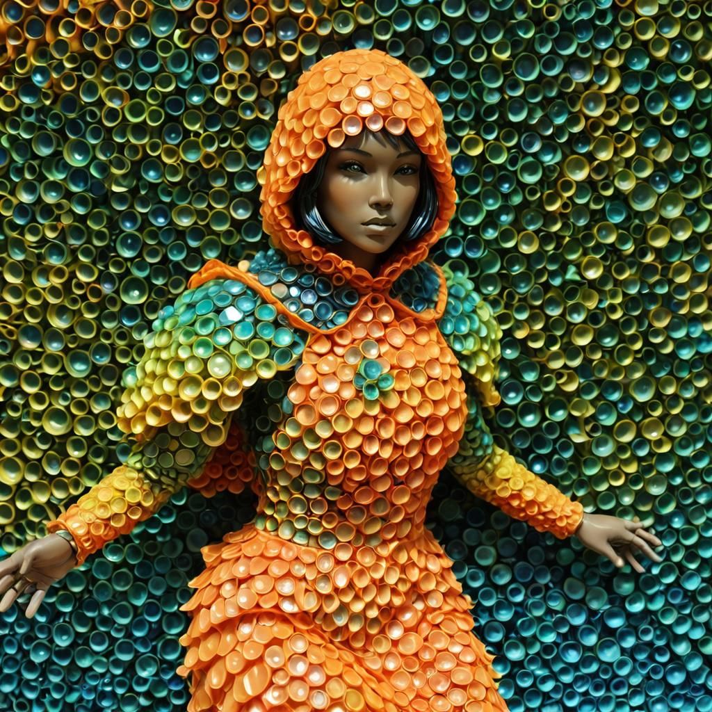 Underwater Neosteampunk Textile Sculpture in Cantelope Canyo...