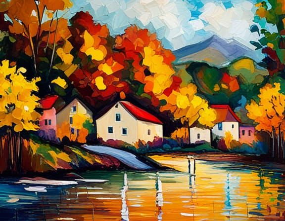 Abstract Expressionist Dreamscape in Acrylics