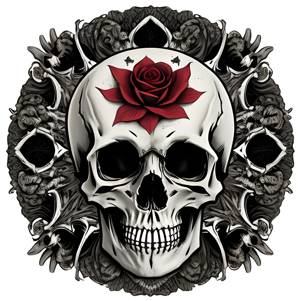 Elegant Skull and Bone Arrangement