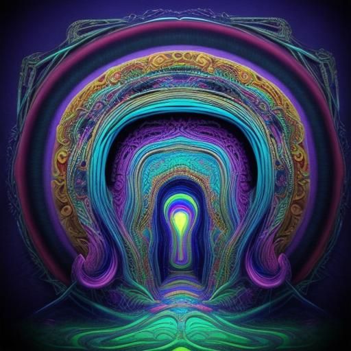 Intricate Psychedelic Portal Creates a Surreal Scene