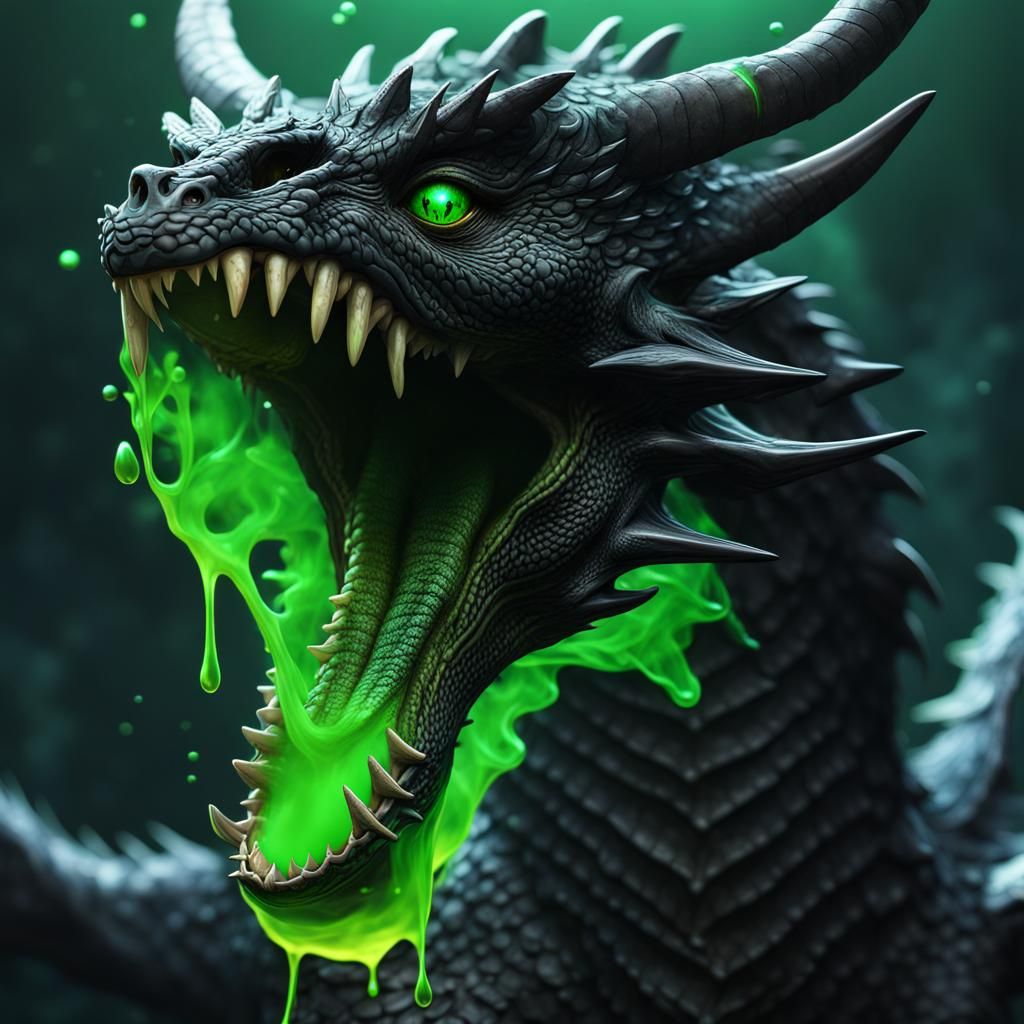 Acid Black Dragon Concept Art