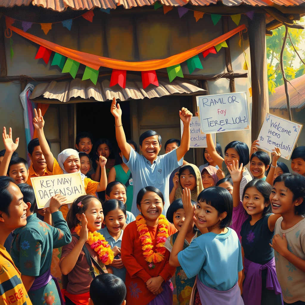 Villagers Welcome Hero in Festive Celebration