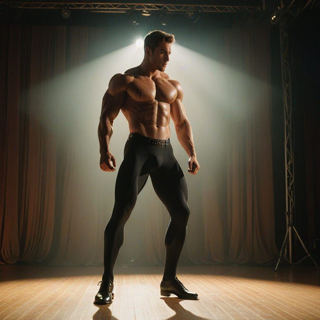 Epic Ballet Dancer in Cinematic Film Still
