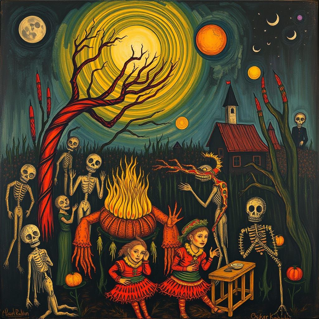 Nightmare Harvest Festival Gala in Expressionist Style