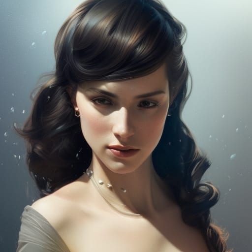 Roaring 20s Portrait in Art Nouveau Style