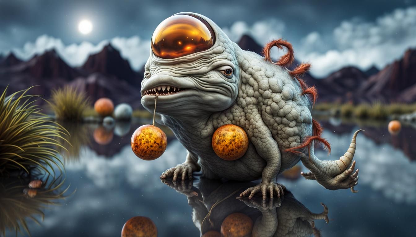 Extravagant Alien Characters in a Cosmic Dreamscape