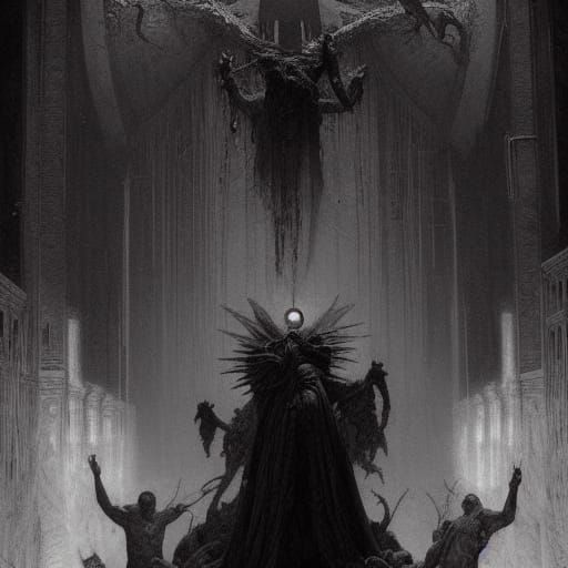 Dark Fantasy America in Doré and Rutkowski Style