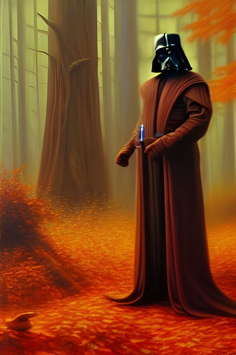 King Duck Autumn Portrait in Oil Painting Style