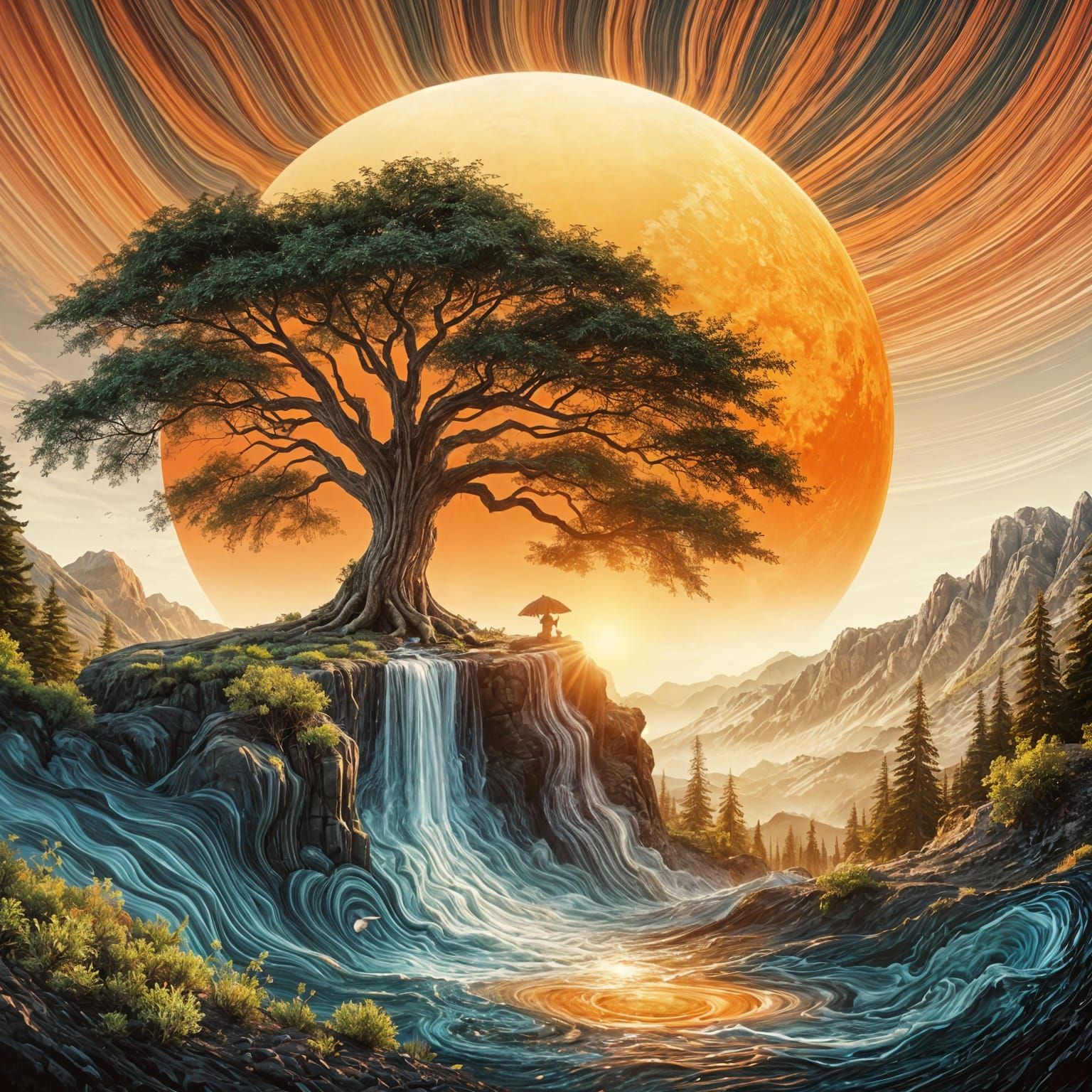 Stylized Super Sun Illustration