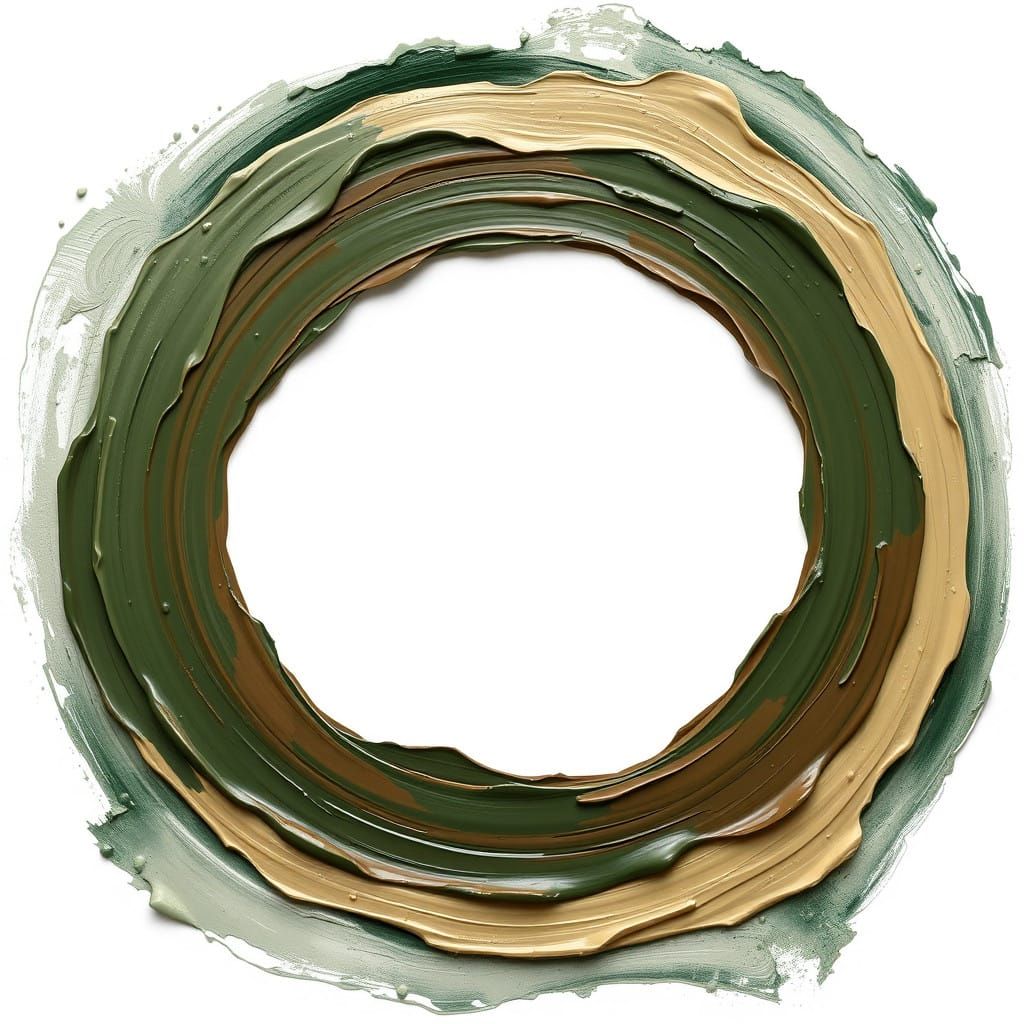 Abstract Circle in Earthy Tones