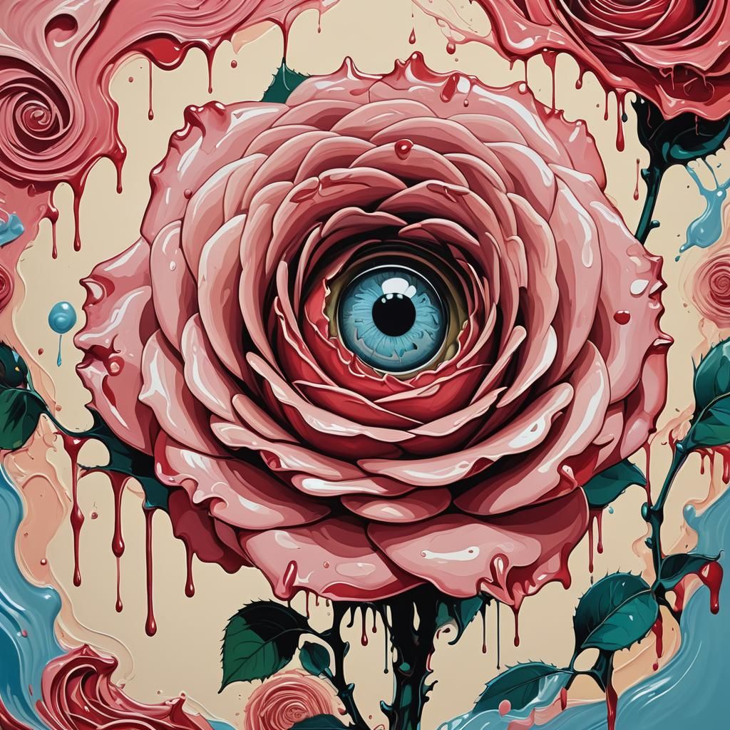 Surreal Rose with Watching Eye: Japanese Surrealism