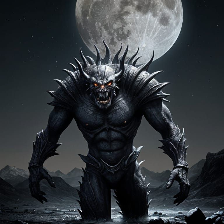 Monsters Interact with The Moon