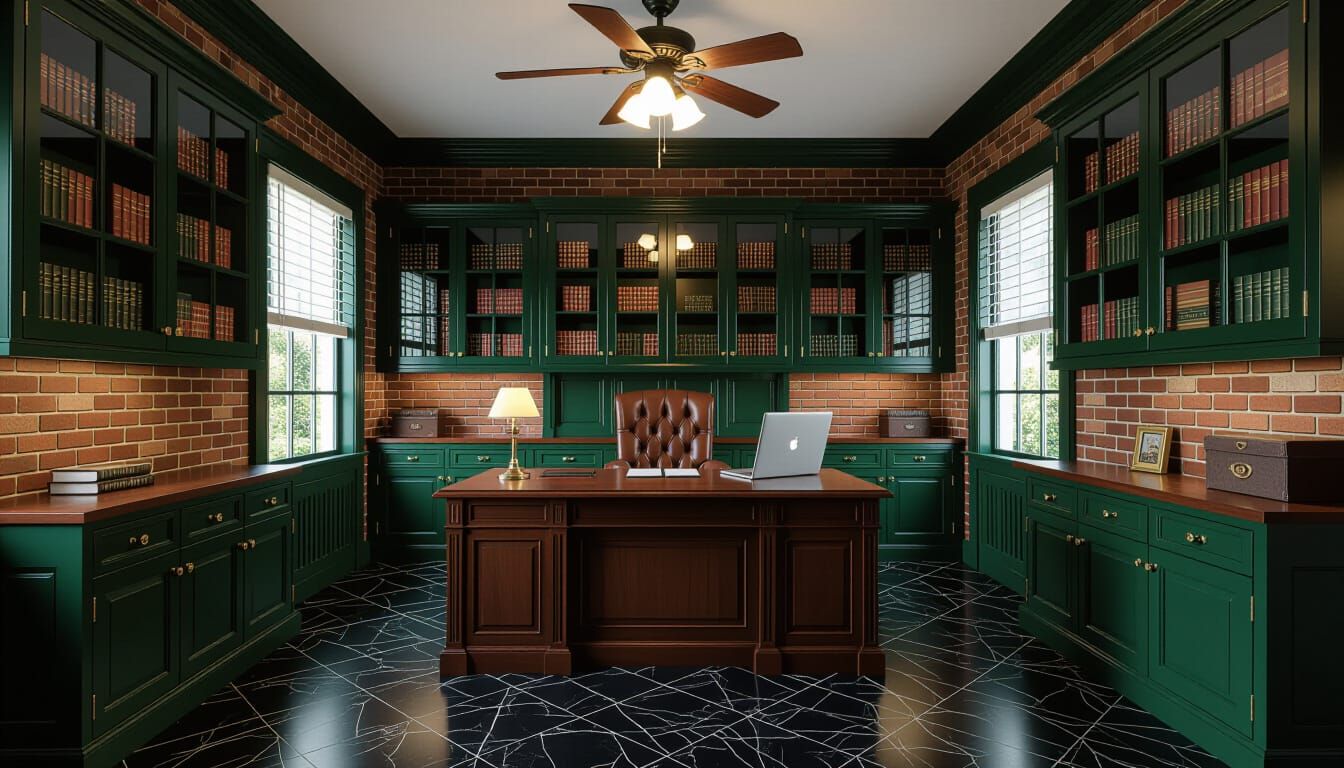 Victorian Working Room with Modern Touches