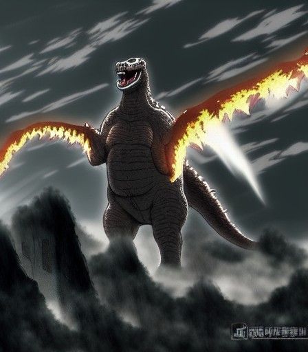Godzilla in Attack on Titan Style: Horror Manga