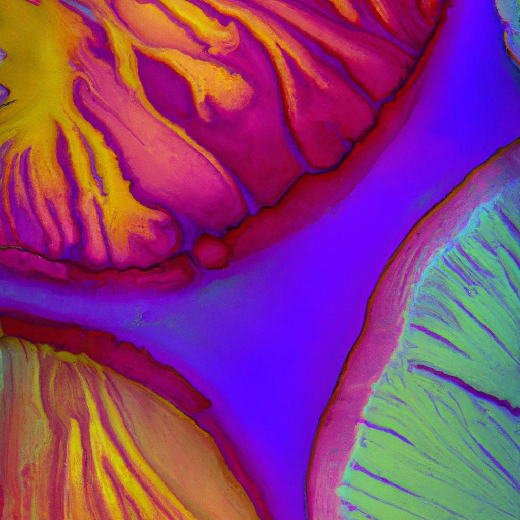 Abstract Art with Complementary Colors and Fine Details