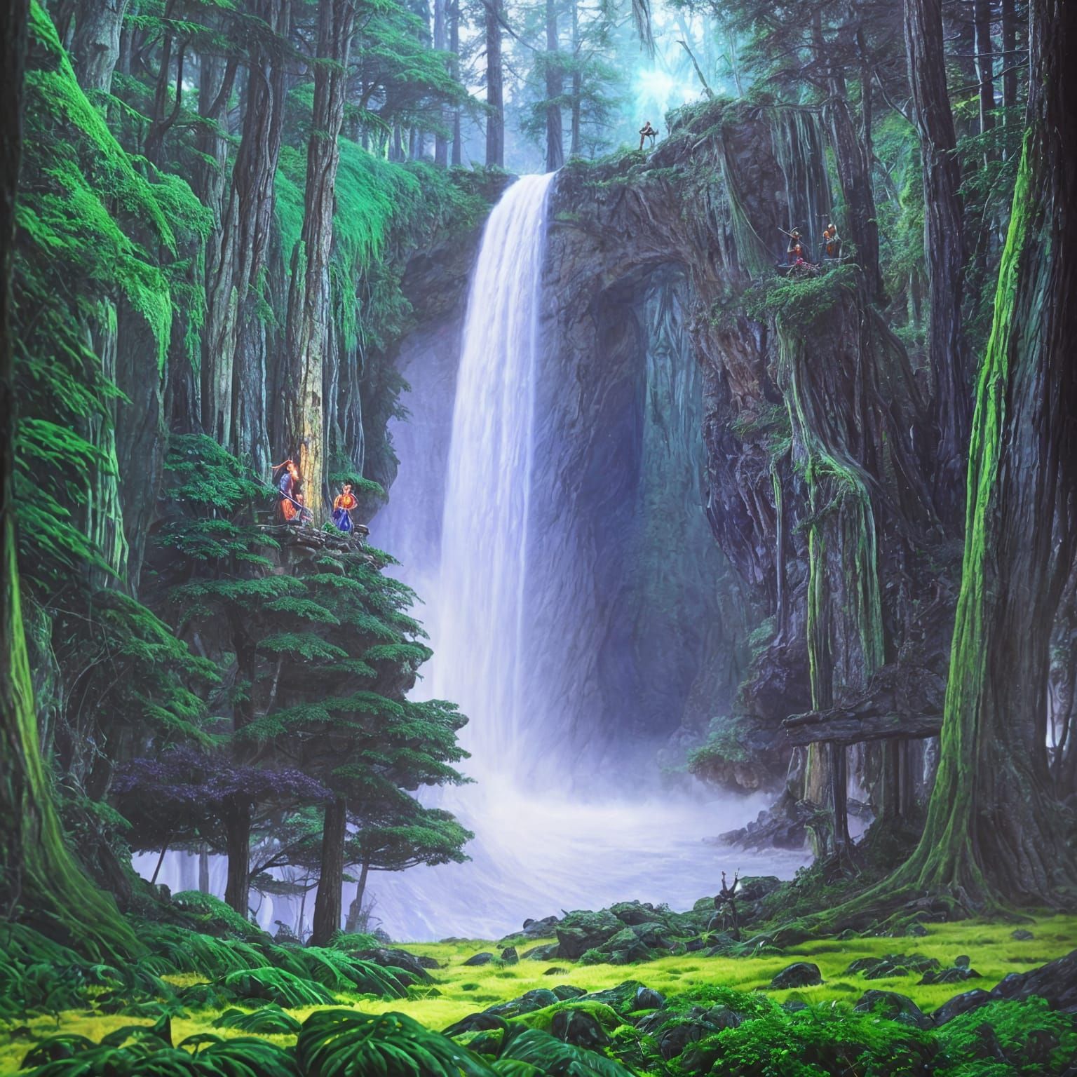 A Waterfall in Forest