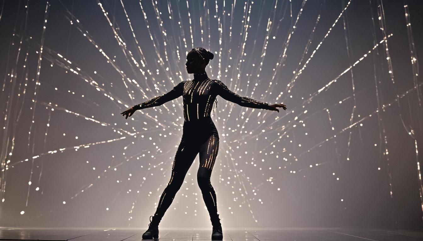 LED Light Dancer on Stage