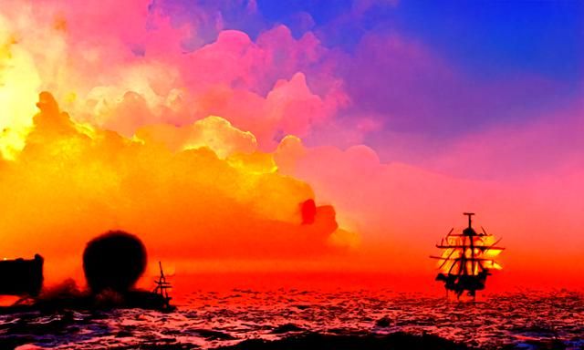 Pirate Ship 'Captain Fuzzy Butt' at Golden Hour