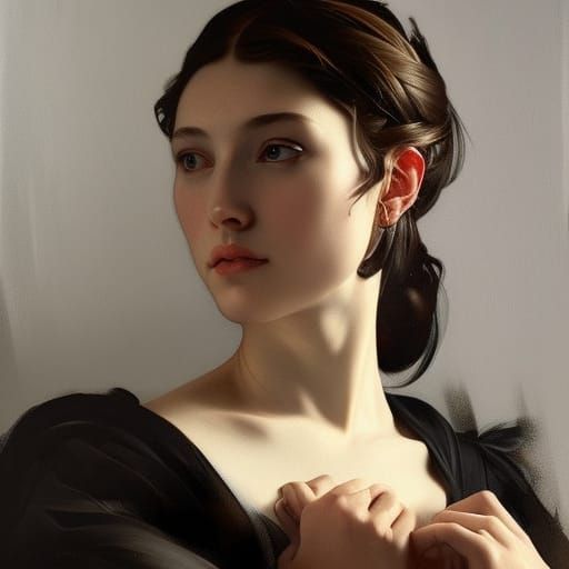 Beautiful Woman Portrait in Baroque Style