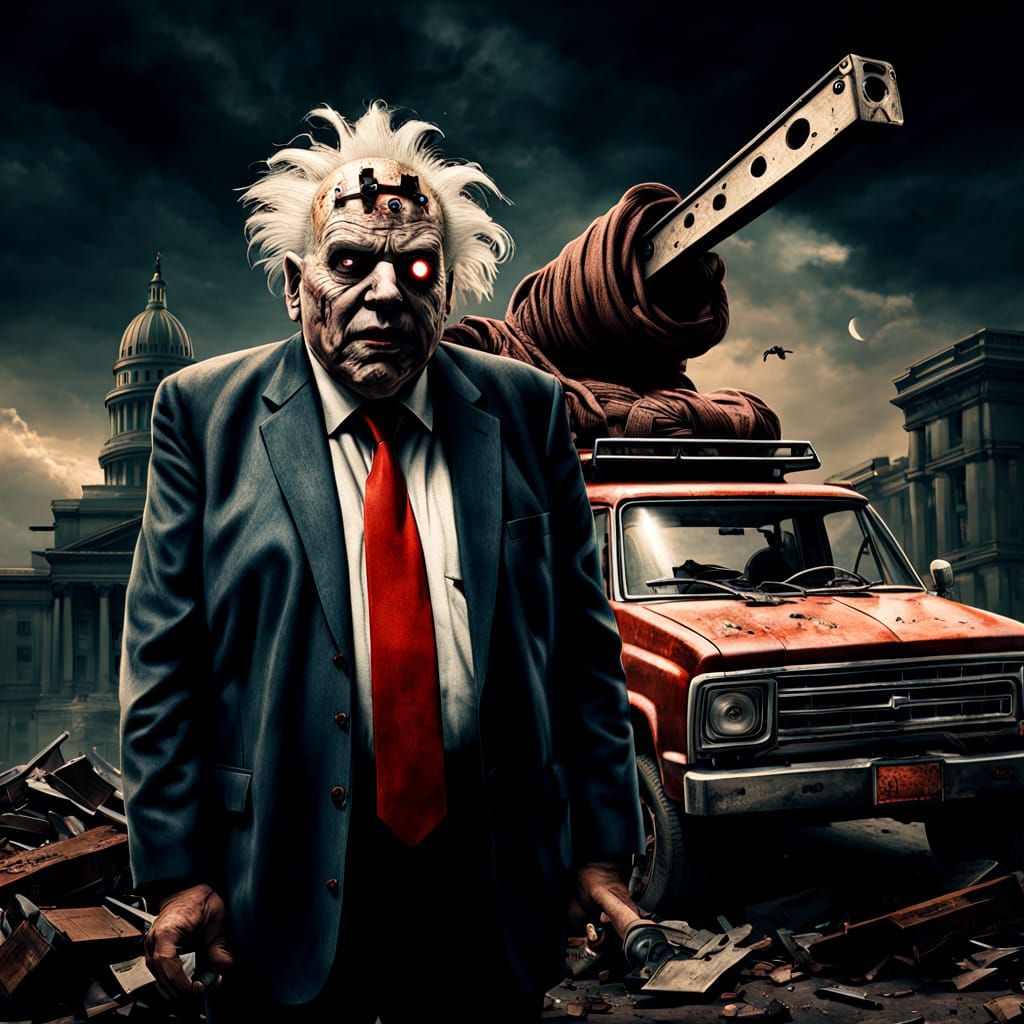 Surreal Dadaist Portrait of a Grotesque Oenophile