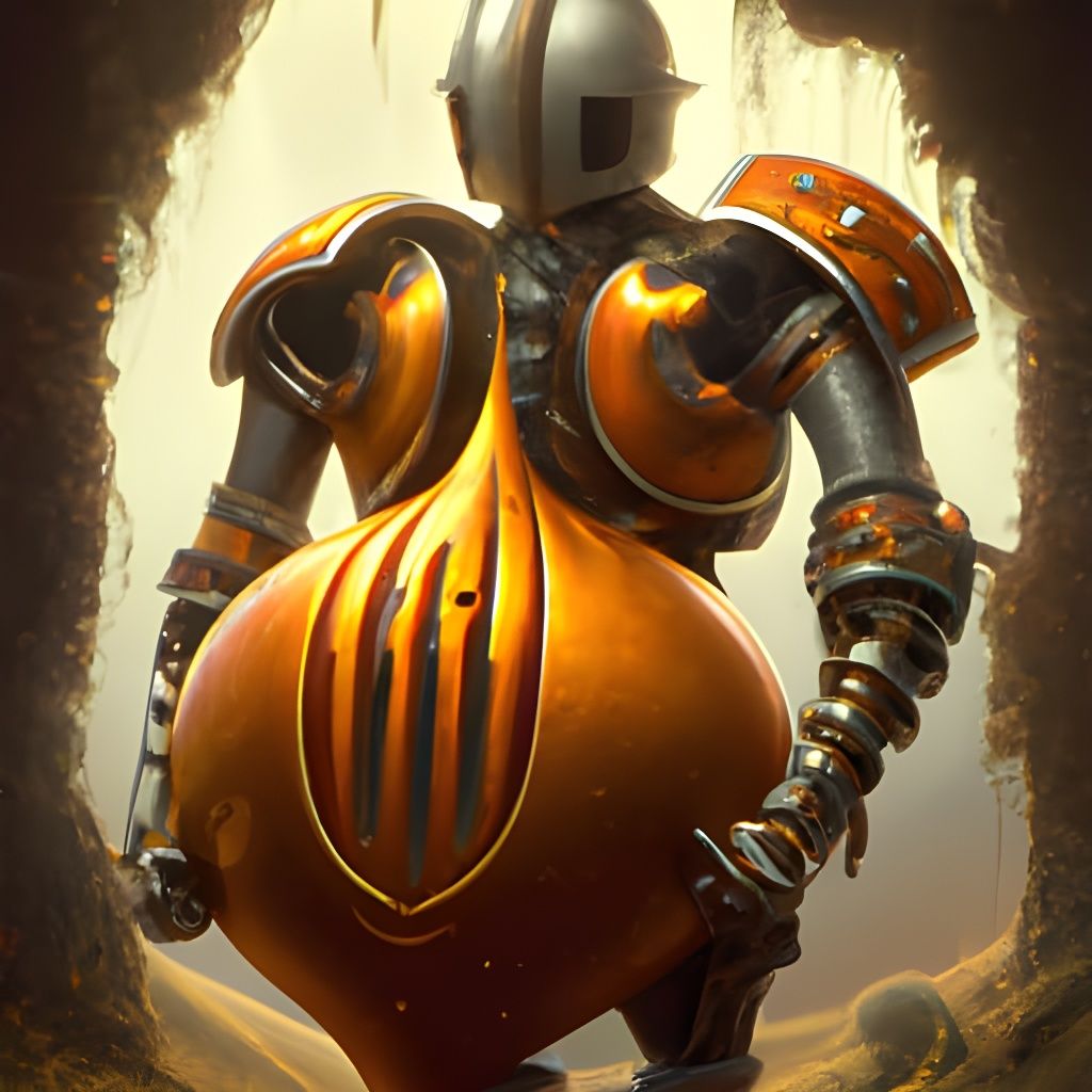 Epic Pumpkin Knight in Shining Armor