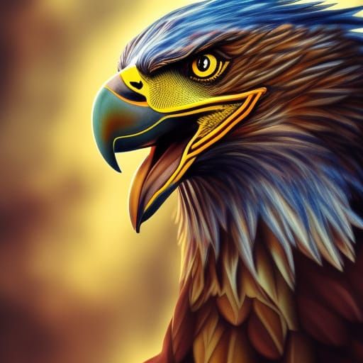 Hyperrealistic Eagles in Flight: Splash Art