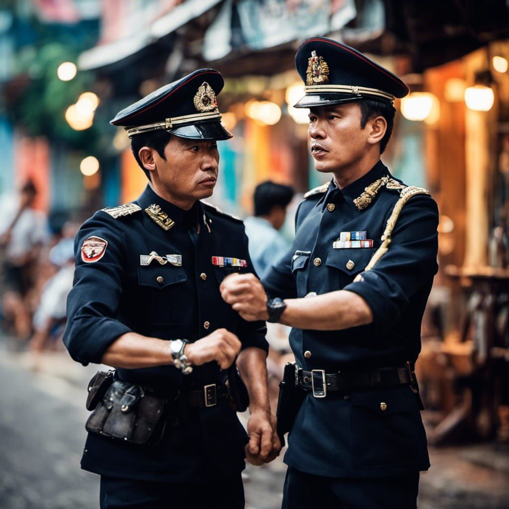 British Officer Breaks Up Fight in 1960s Malacca