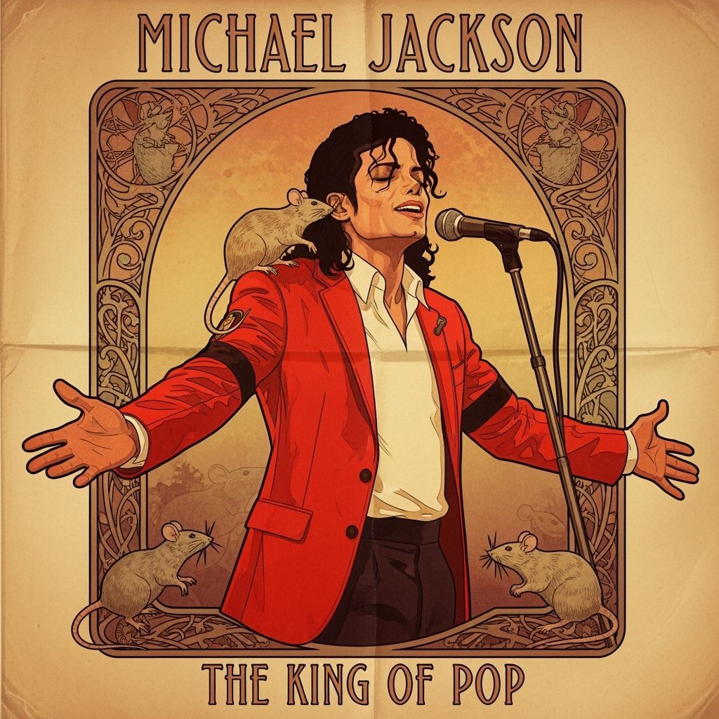 Michael Jackson Portrait in Art Nouveau Style