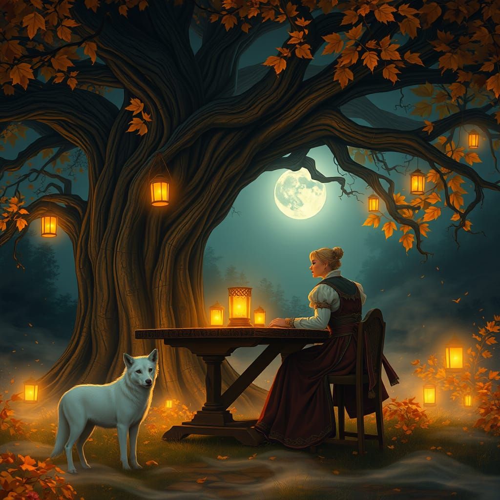 Enchanted Autumn Date Night in a Ghibli Style Forest