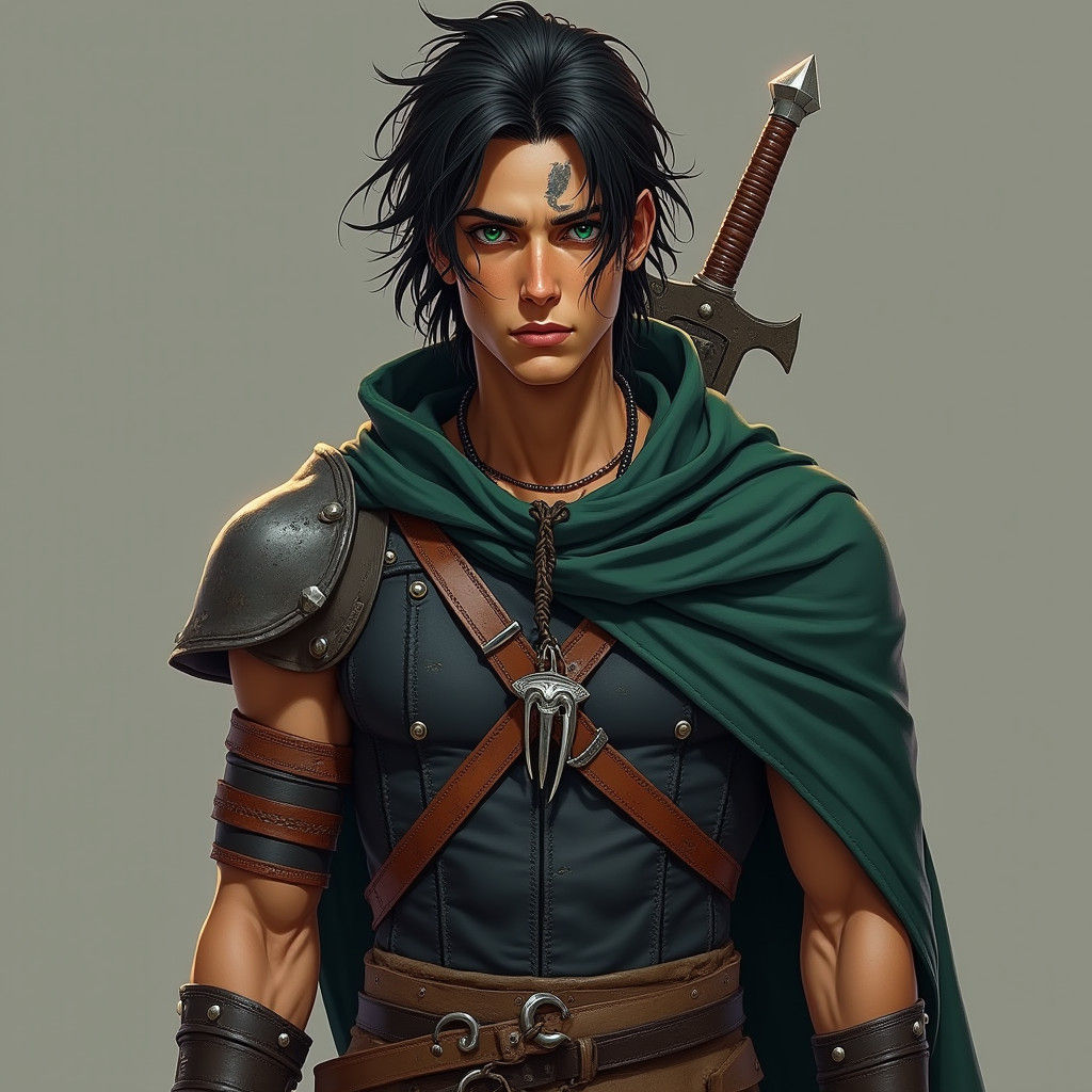 Agile Rogue with Emerald Eyes and Twin Blades