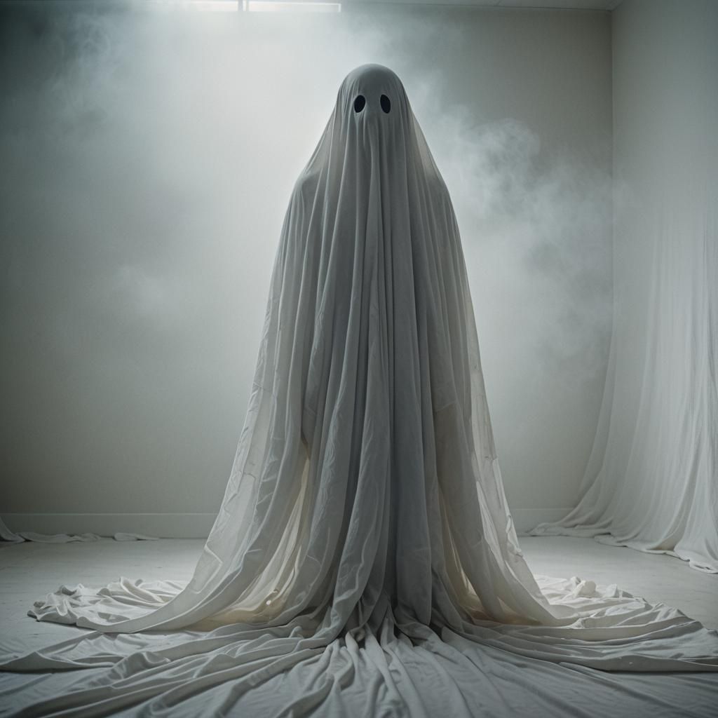 Ethereal Ghost in Infinite White Space Film Still