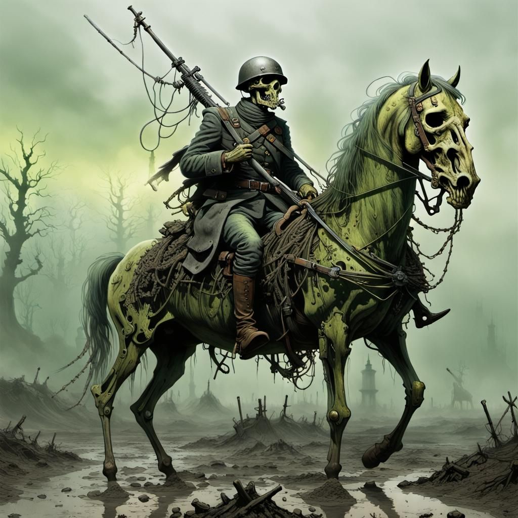 Undead Lancer Rides Through No Man's Land