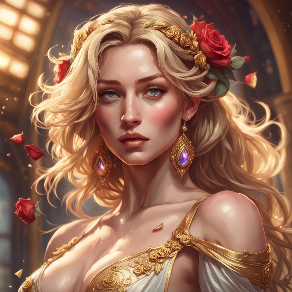 Heartcore Goddess Portrait in Volumetric Lighting