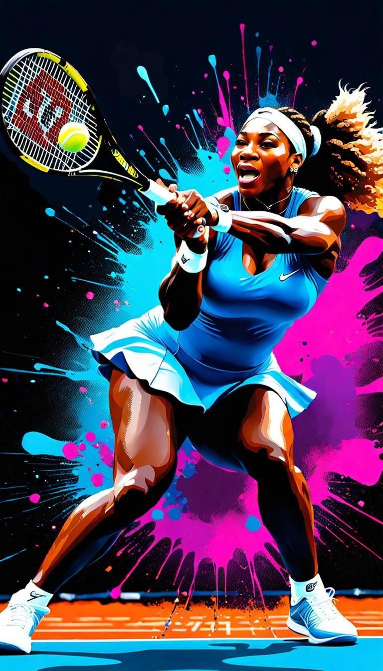 Serena Williams Action Shot