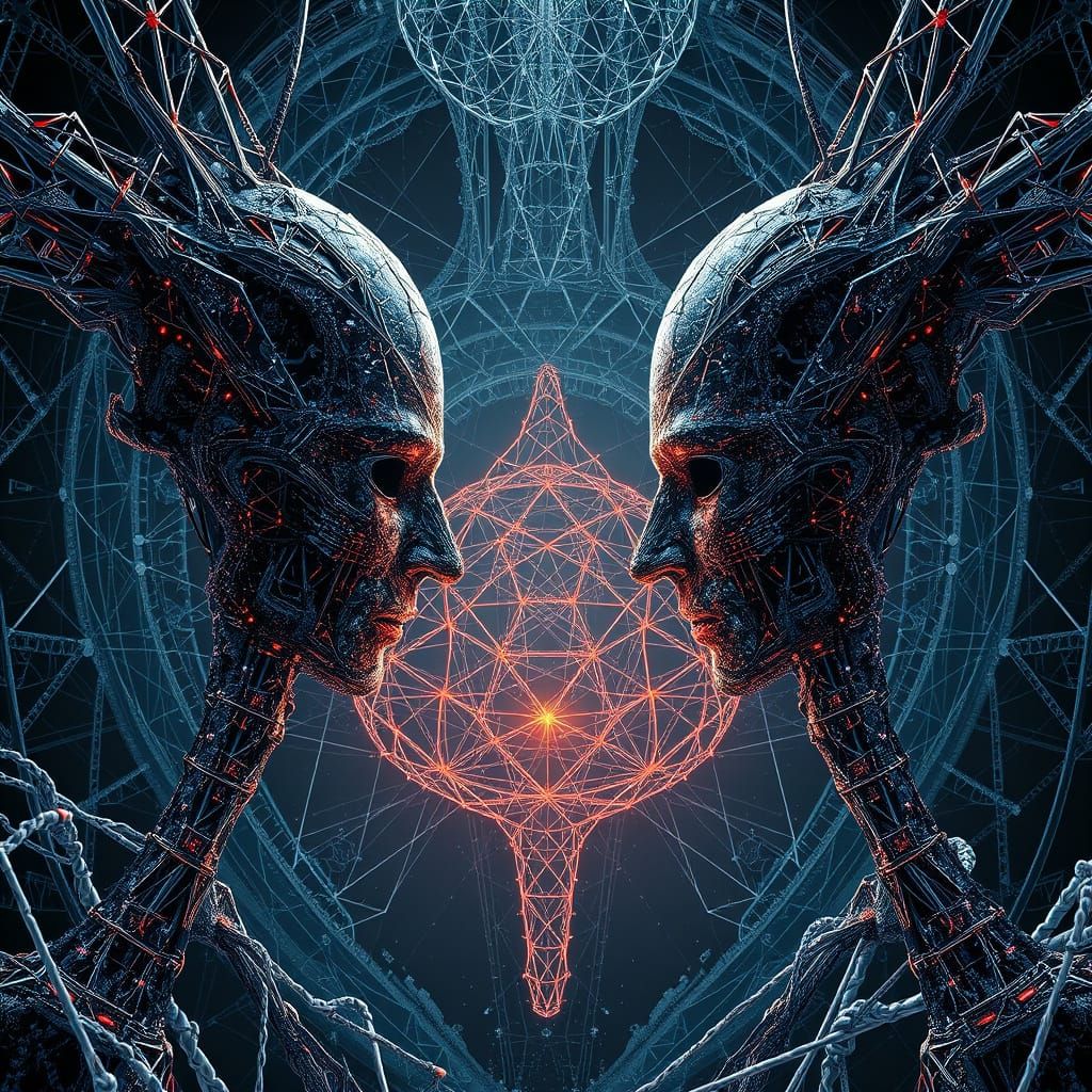 Quantum Entanglement in Cyberpunk Style