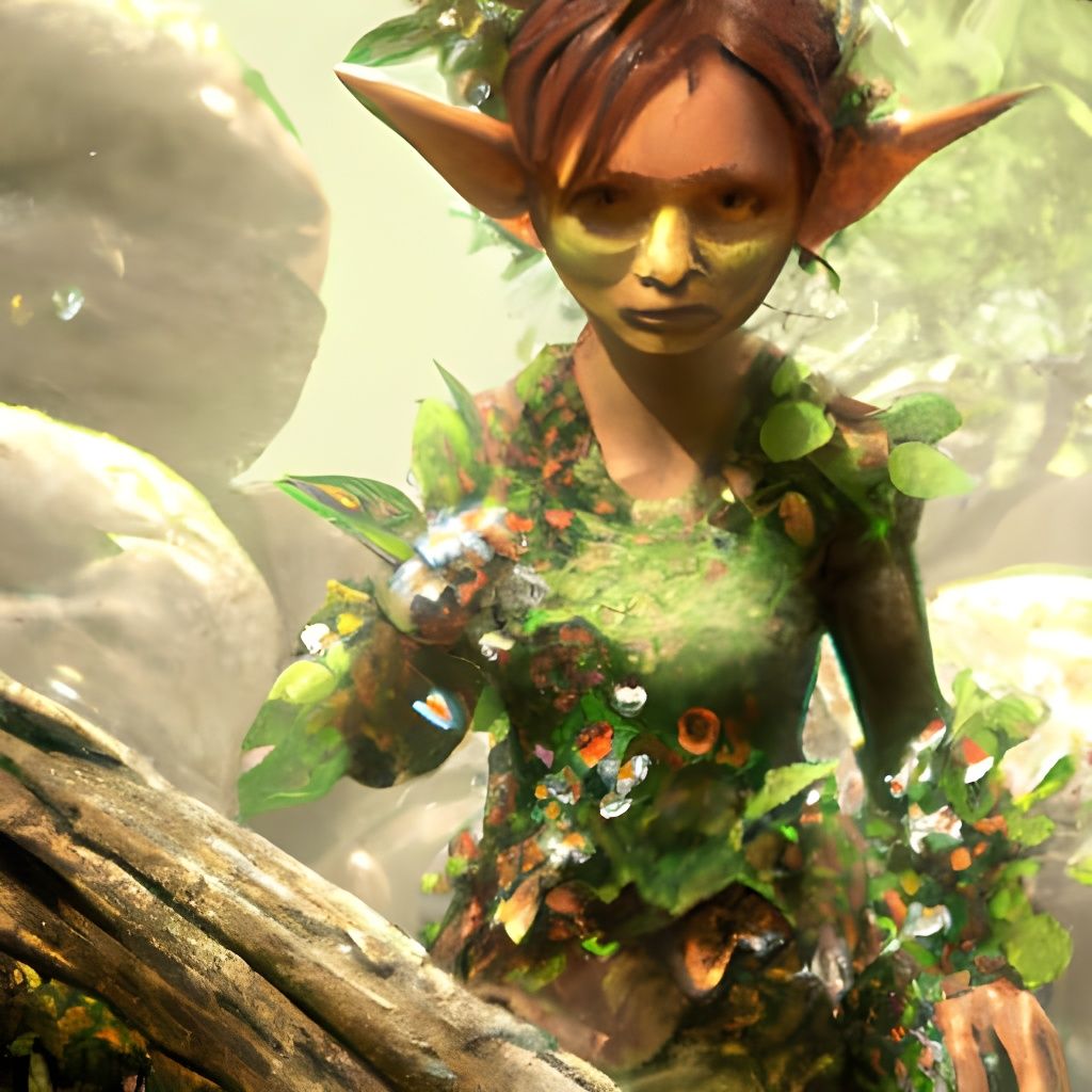 Sinister Naturebound Halfling Druid in Ethereal Fantasy Styl...