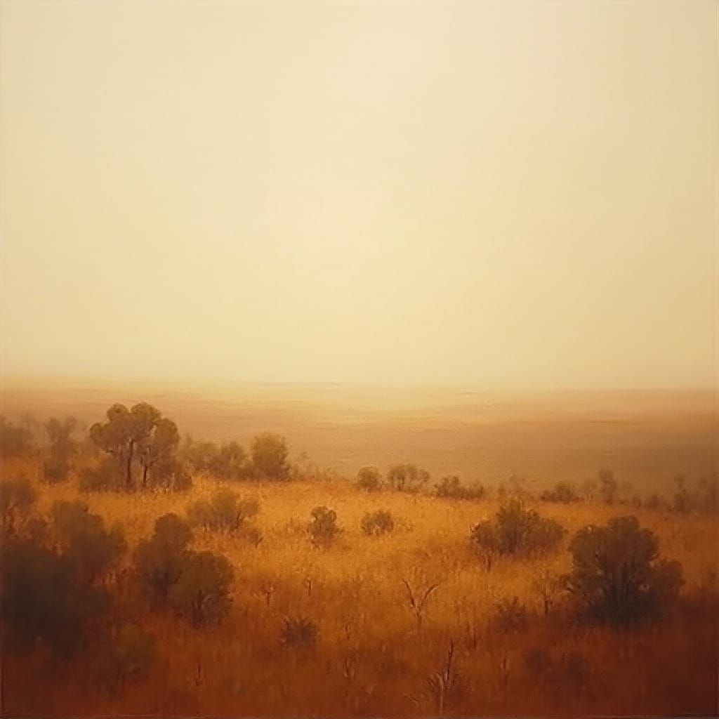 Vast Australian Outback Solitude in Tonalist Style