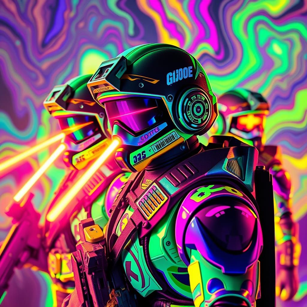 G.I. Joe Gooba Queen in Psychedelic Neon