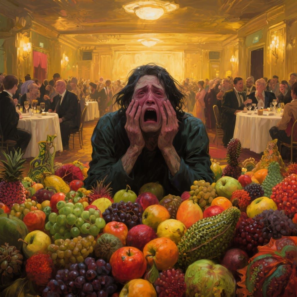 Acerophobia Acrylic Painting with Unfamiliar Fruit