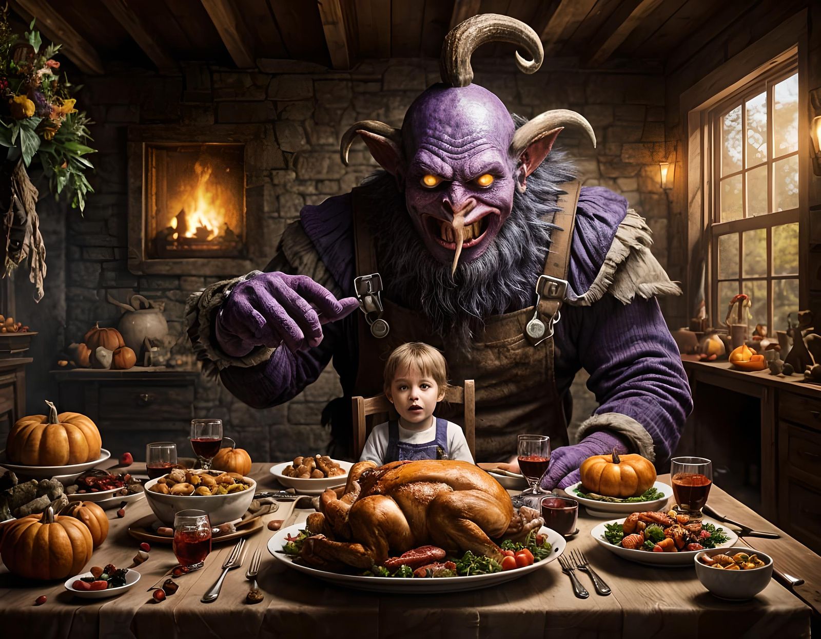 Demonic Child and Lumberjack Thanksgiving, Bosch Style