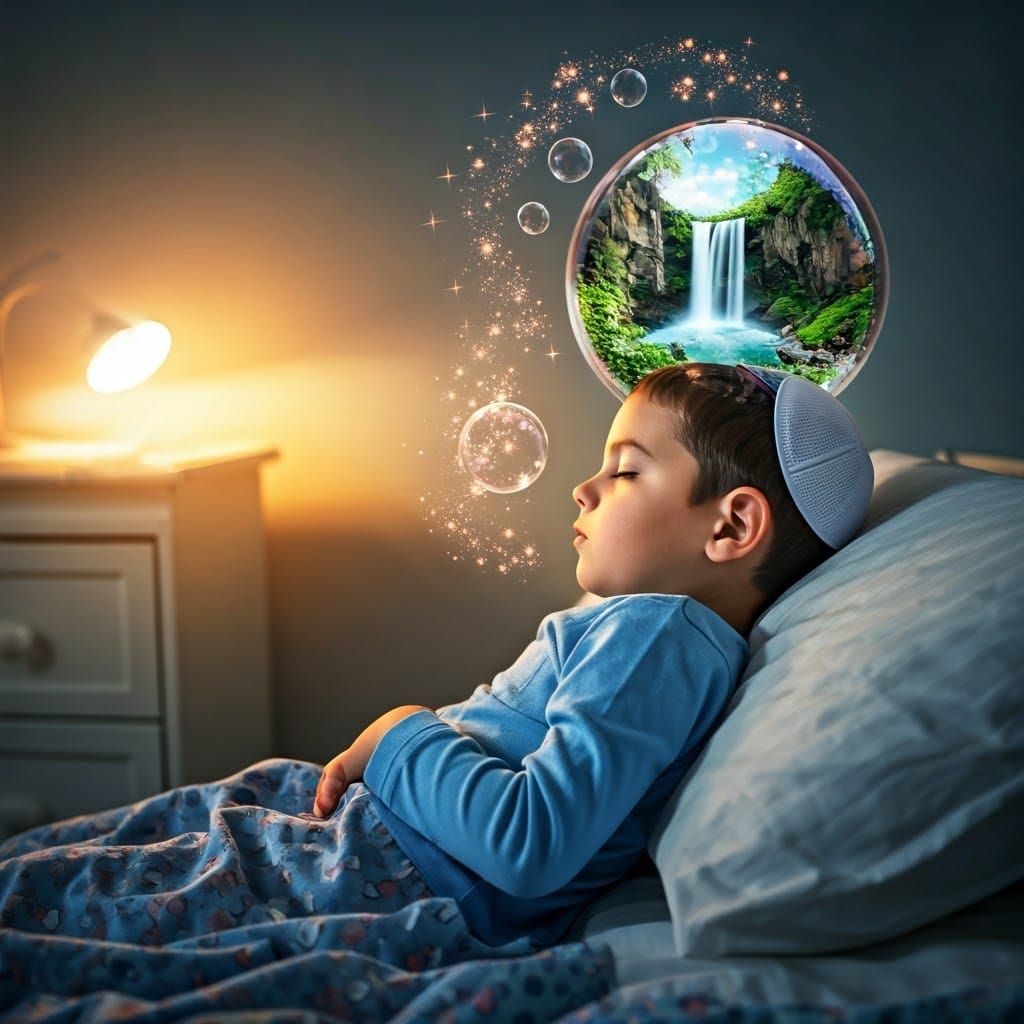 A Sleeping Ultra-Orthodox Boy's Vibrant Dream